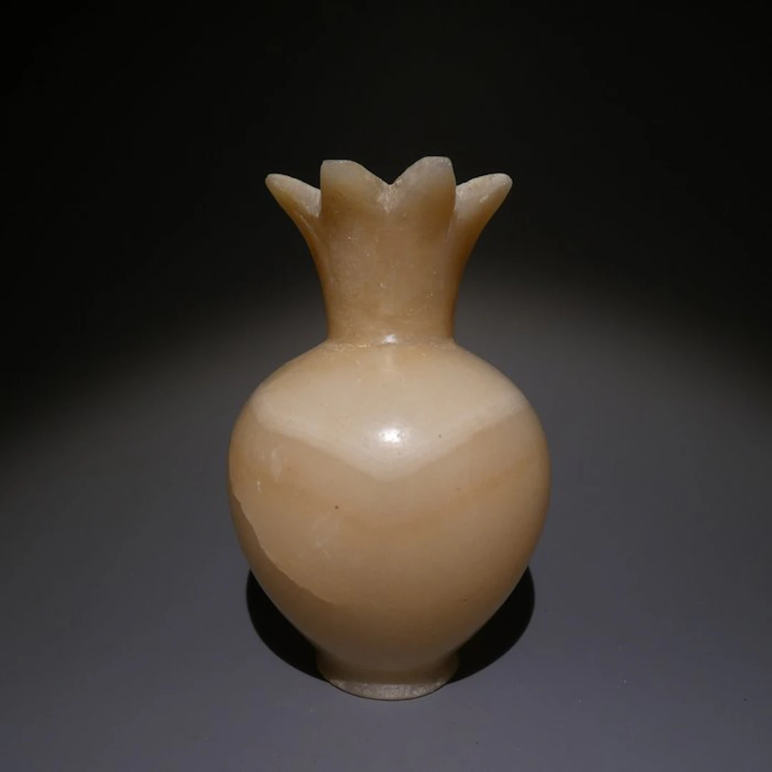 Ancient Egyptian Alabaster Flower vessel