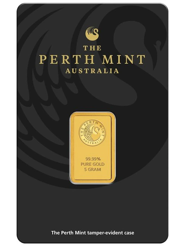 5 grams - Gold .999 - The Perth Mint - Sealed & with certificate