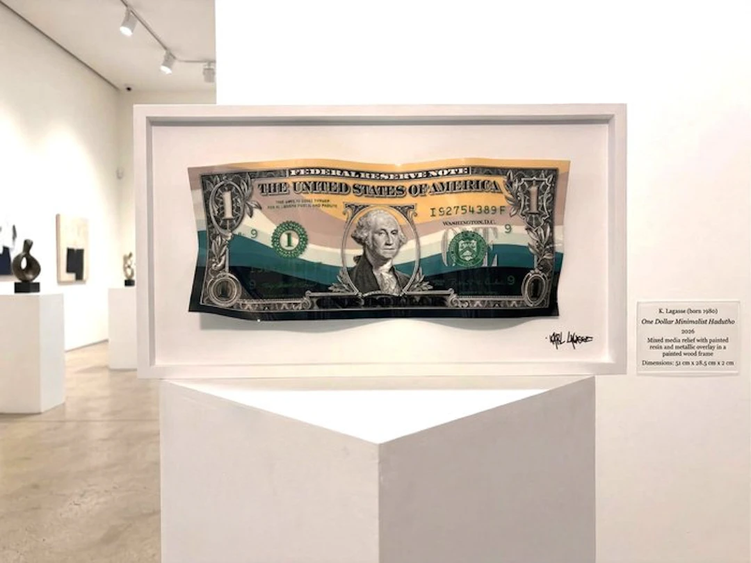 Karl Lagasse - Sculpture Alluminium et Bois *One dollar Minimalist hadutho*