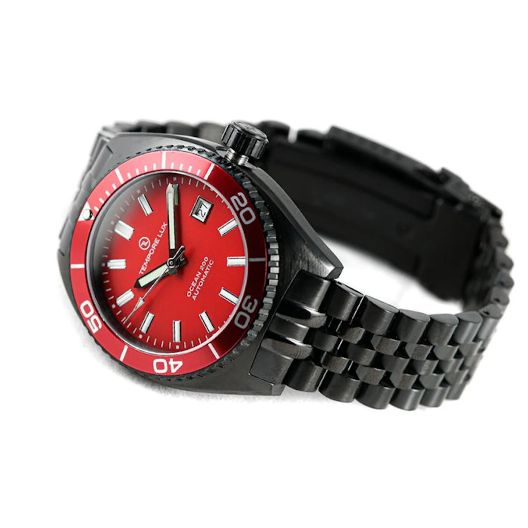 Tempore Lux Ocean 200 Black Edition Red – Swiss Automatic...