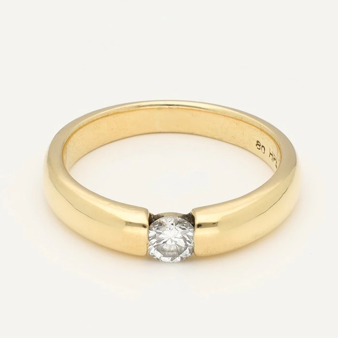 Ring - 18 kt. Yellow gold Diamond (Natural)
