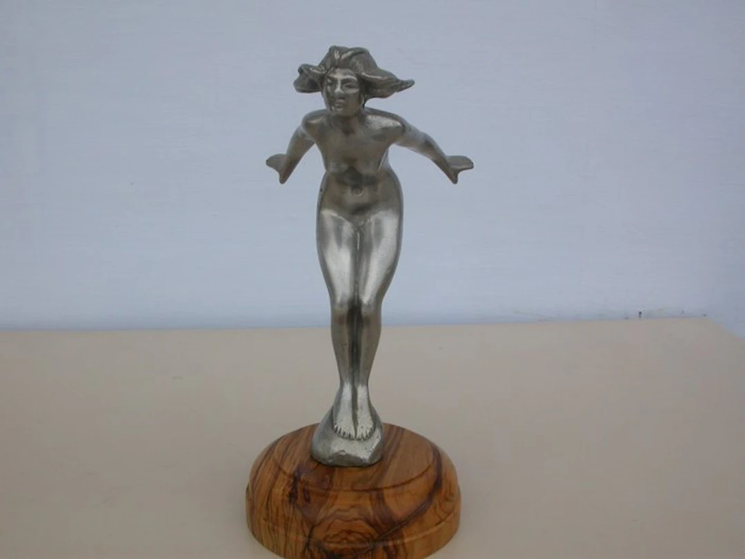 Lady Speed Nymph - Mascot - naked Woman - Metal