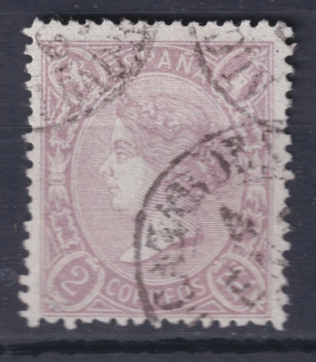 Spain 1865 - Elizabeth II - Edifil 79 - 2 Reales Lila...