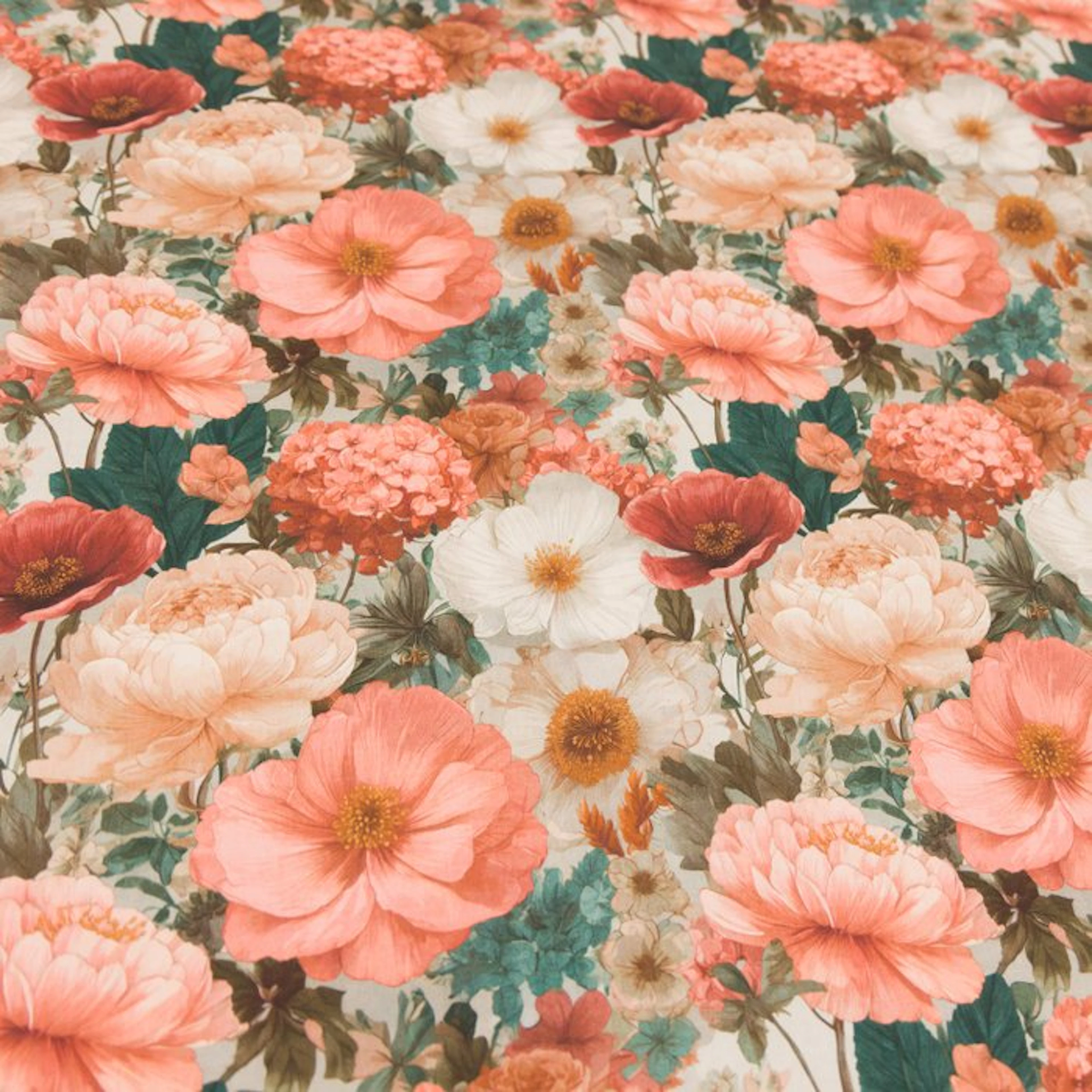 AA230 - Decorative Fabric - Country Chic Flowers...