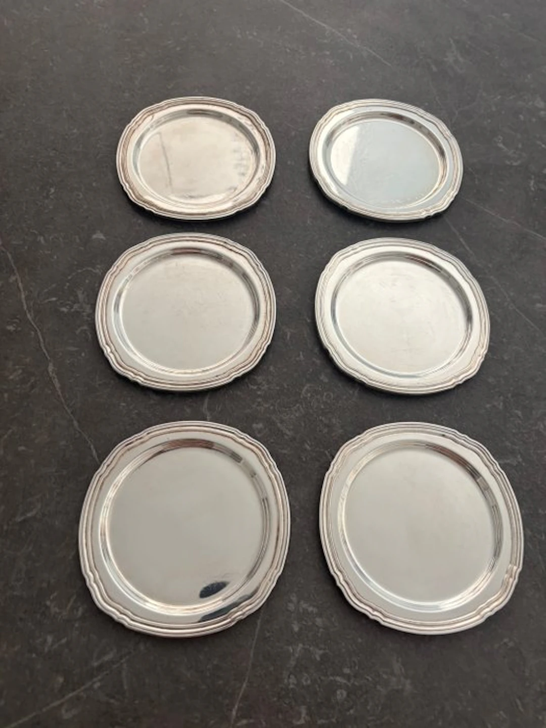 Christofle - Bottle coaster (6) - Silverplated - Bread plates