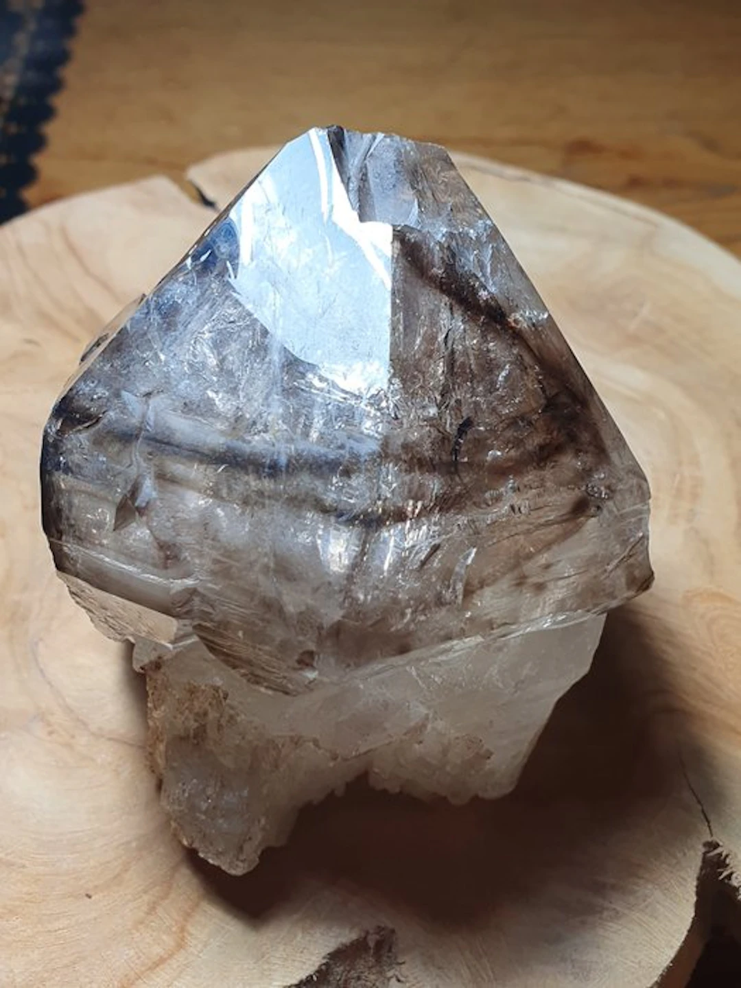 Aesthetic Smoky Quartz Crystal with Internal Phantom...