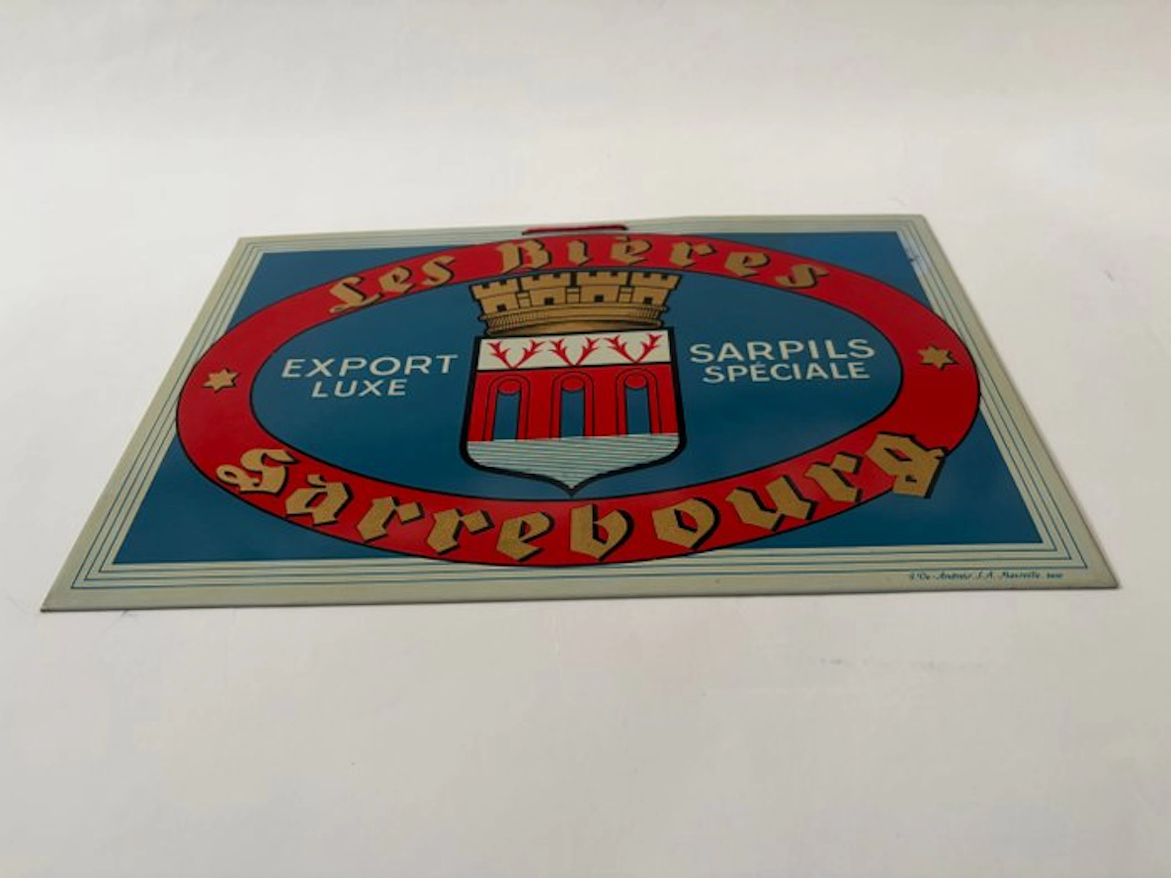 Sarrebourg Beers - Advertising sign - Lithographed sheet metal