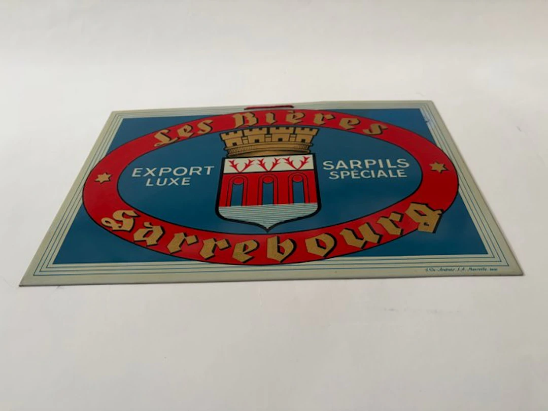 Sarrebourg Beers - Advertising sign - Lithographed sheet metal