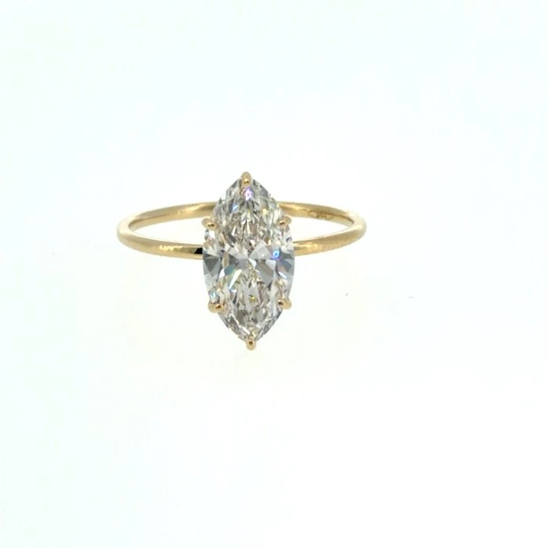 No reserve price - Ring - 14 kt. Yellow gold - 2.01ct. tw. Diamond (Lab-grown)