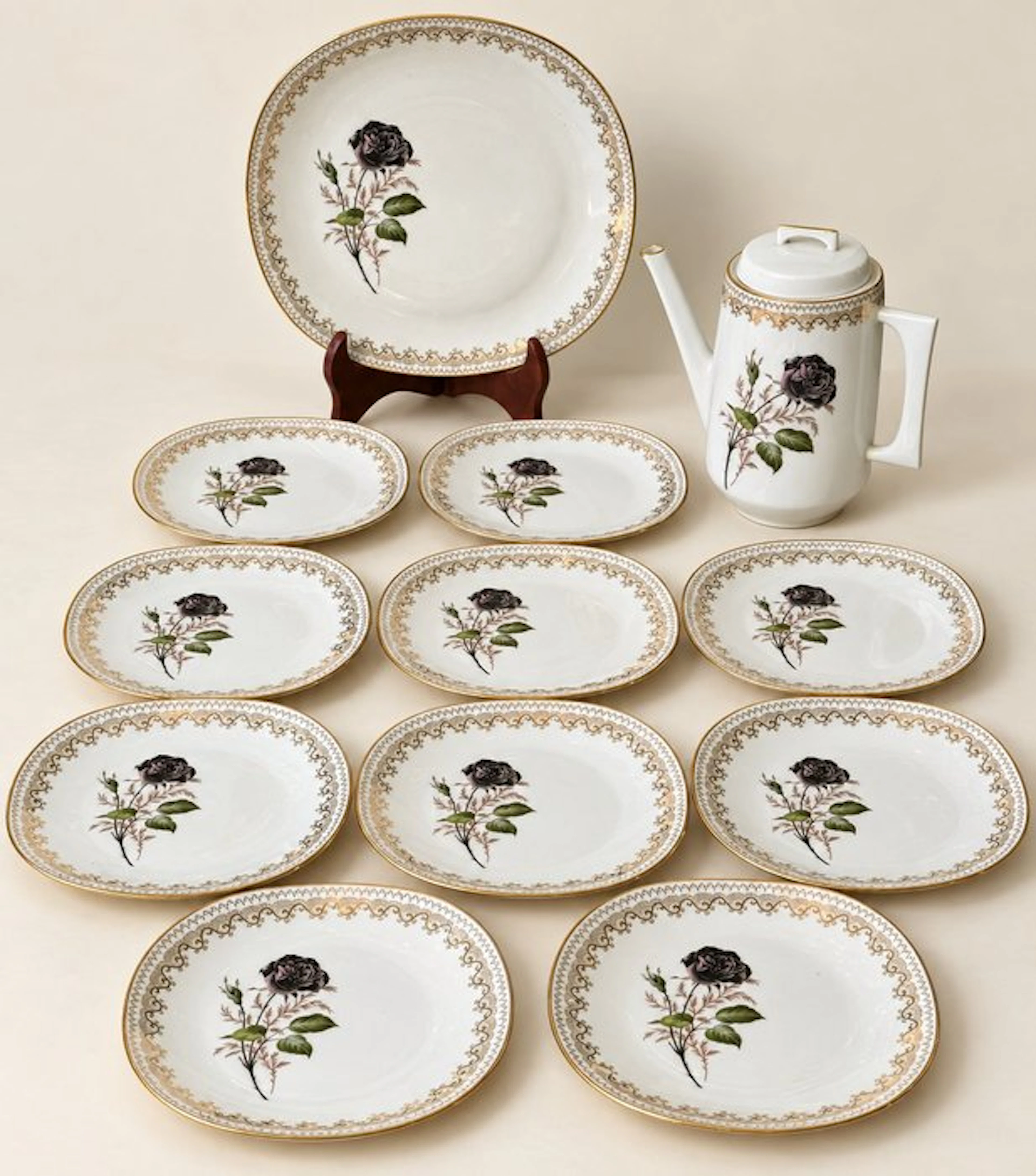 Limoges - Plate (12) - Porcelain