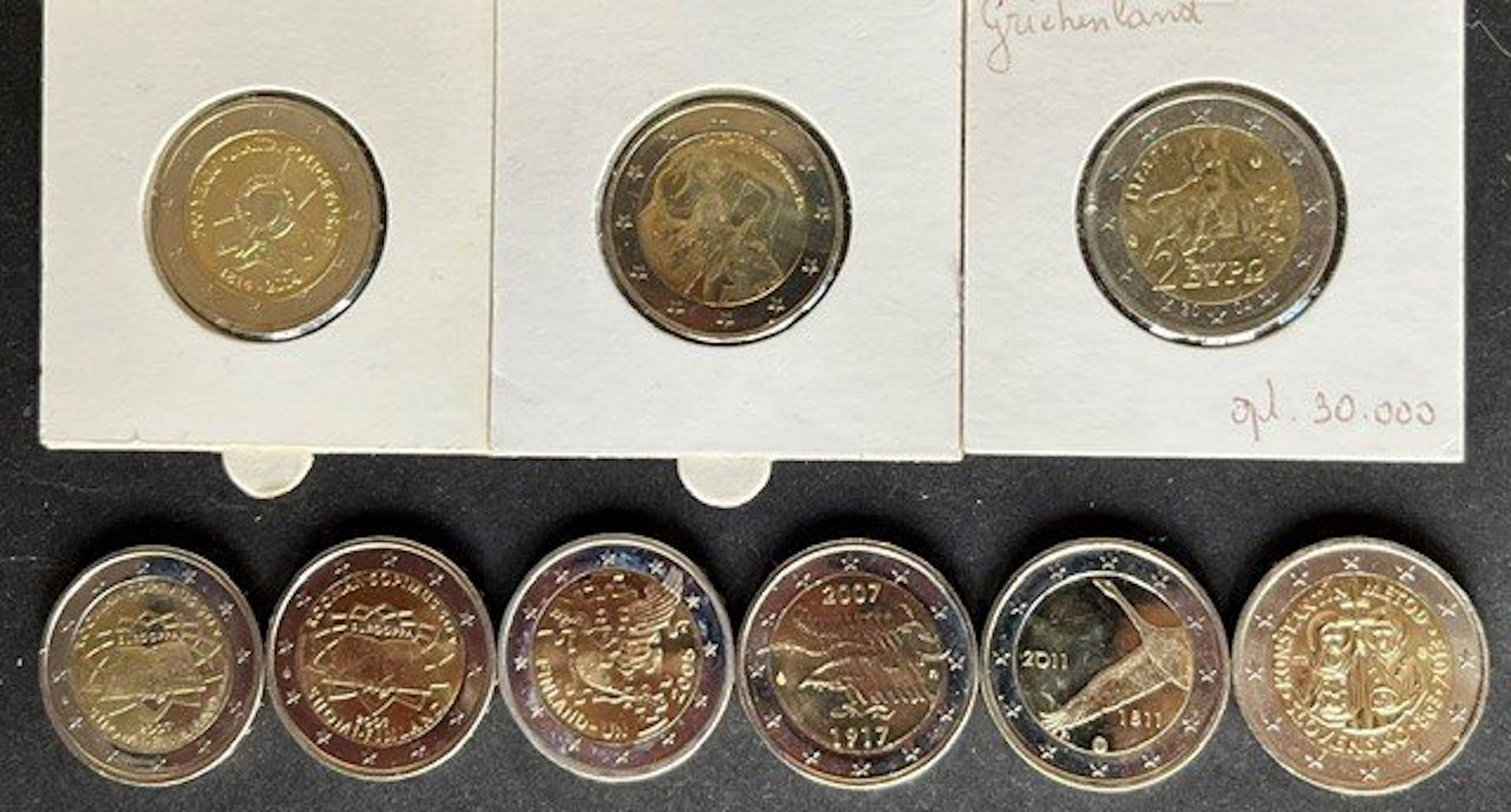 Europe. 2 Euro 2004/2014 (9 stuks) (No reserve price)