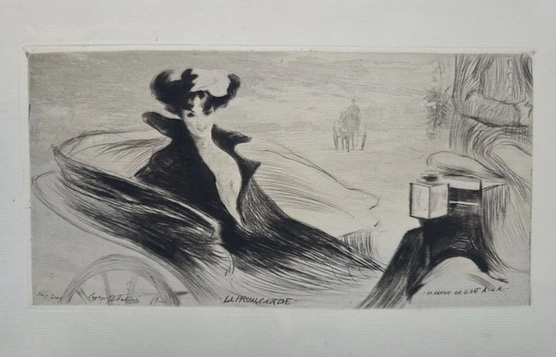 Edgard Chahine (1874-1947) - La promenade