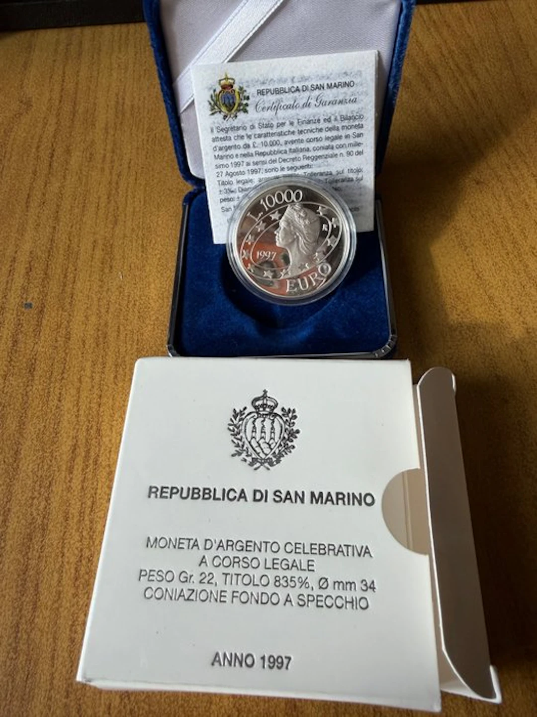 San Marino. 10000 Lire 1997 “Euro” (No reserve price)