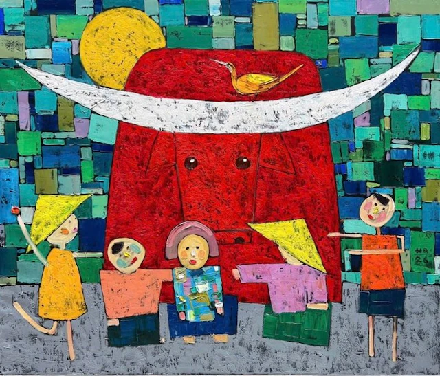 Hoang Anh - L'Ombre Amicale ↑120 →140 cm