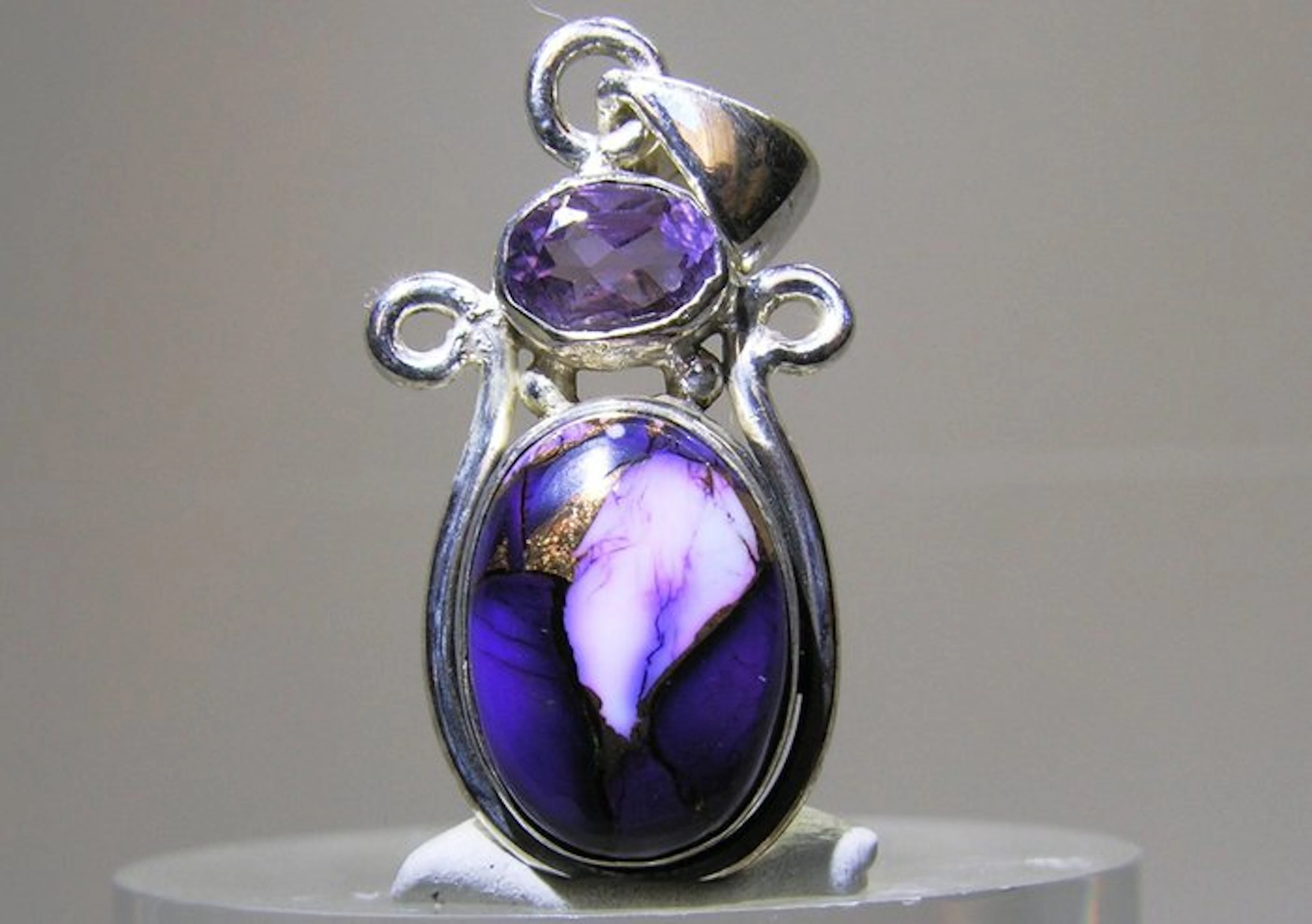 Turquoise Pendant - Height: 34 mm - Width: 15.7 mm- 4.02 g - (1)