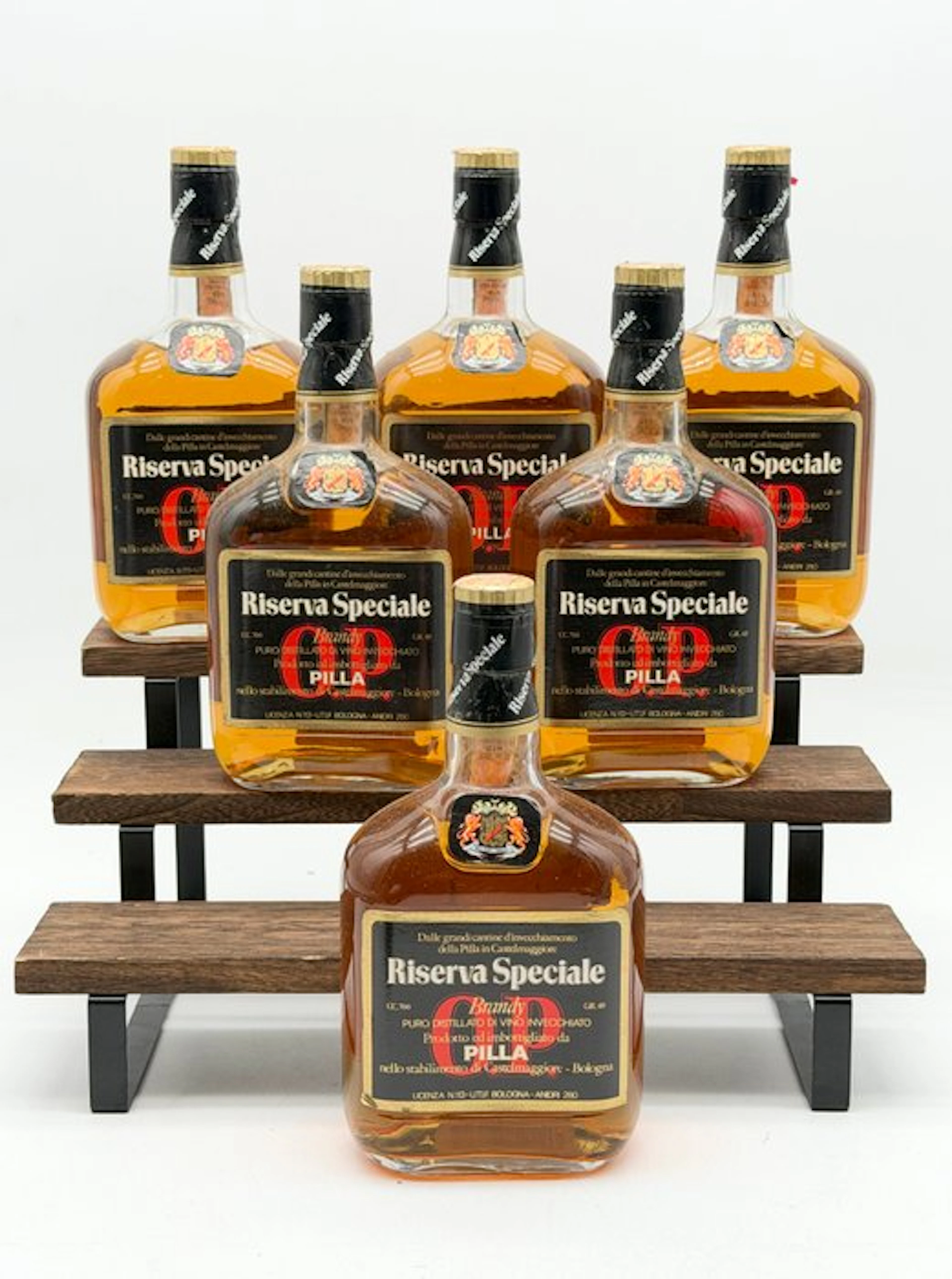 Oro Pilla - brandy O.P. Riserva Speciale - b. 1970s - 70cl - 6 bottles