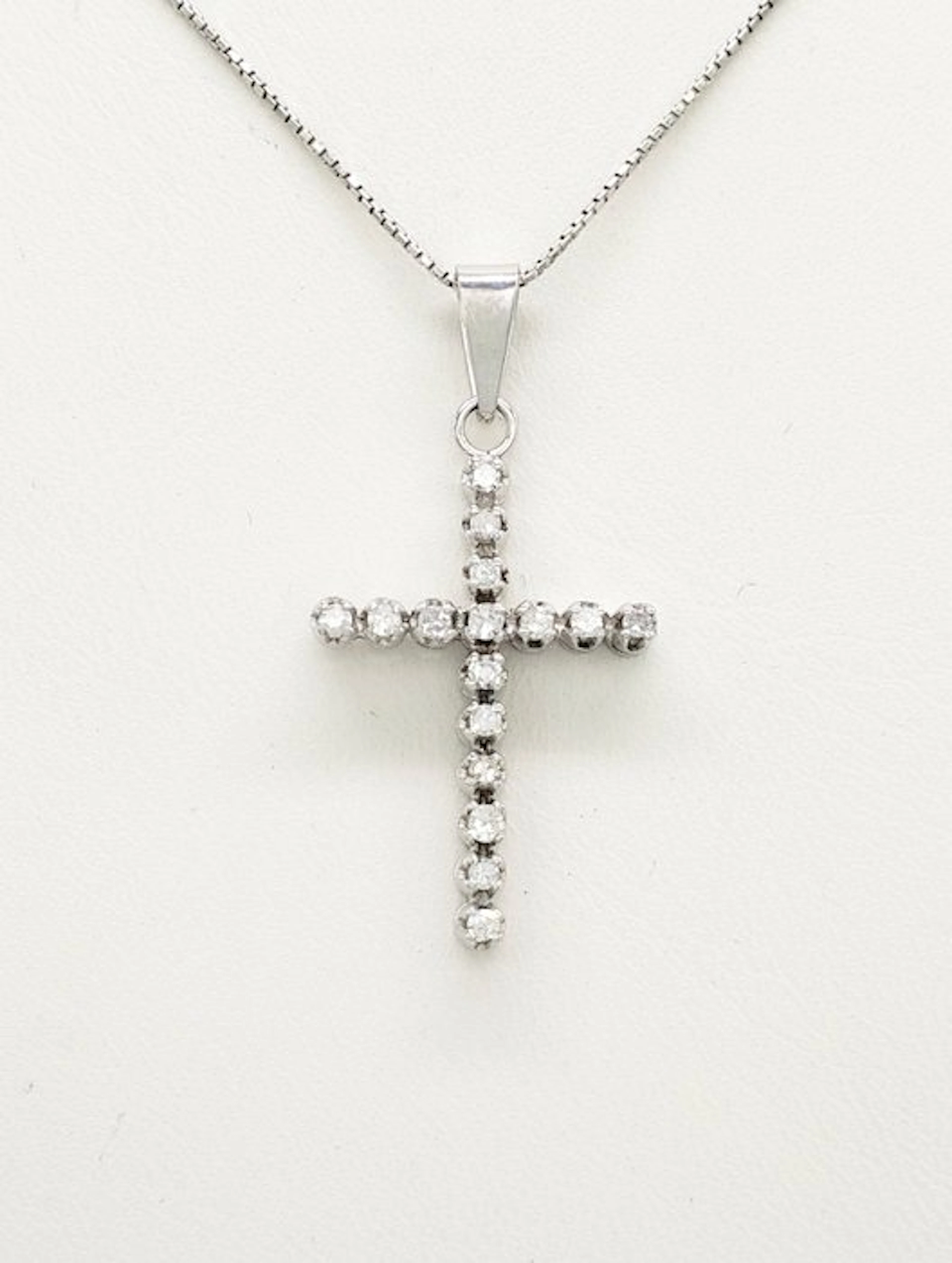 Necklace - 18 kt. White gold Diamond (Natural)