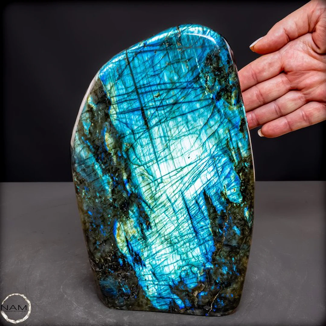 Natural labradorite freeform from Madagascar –...