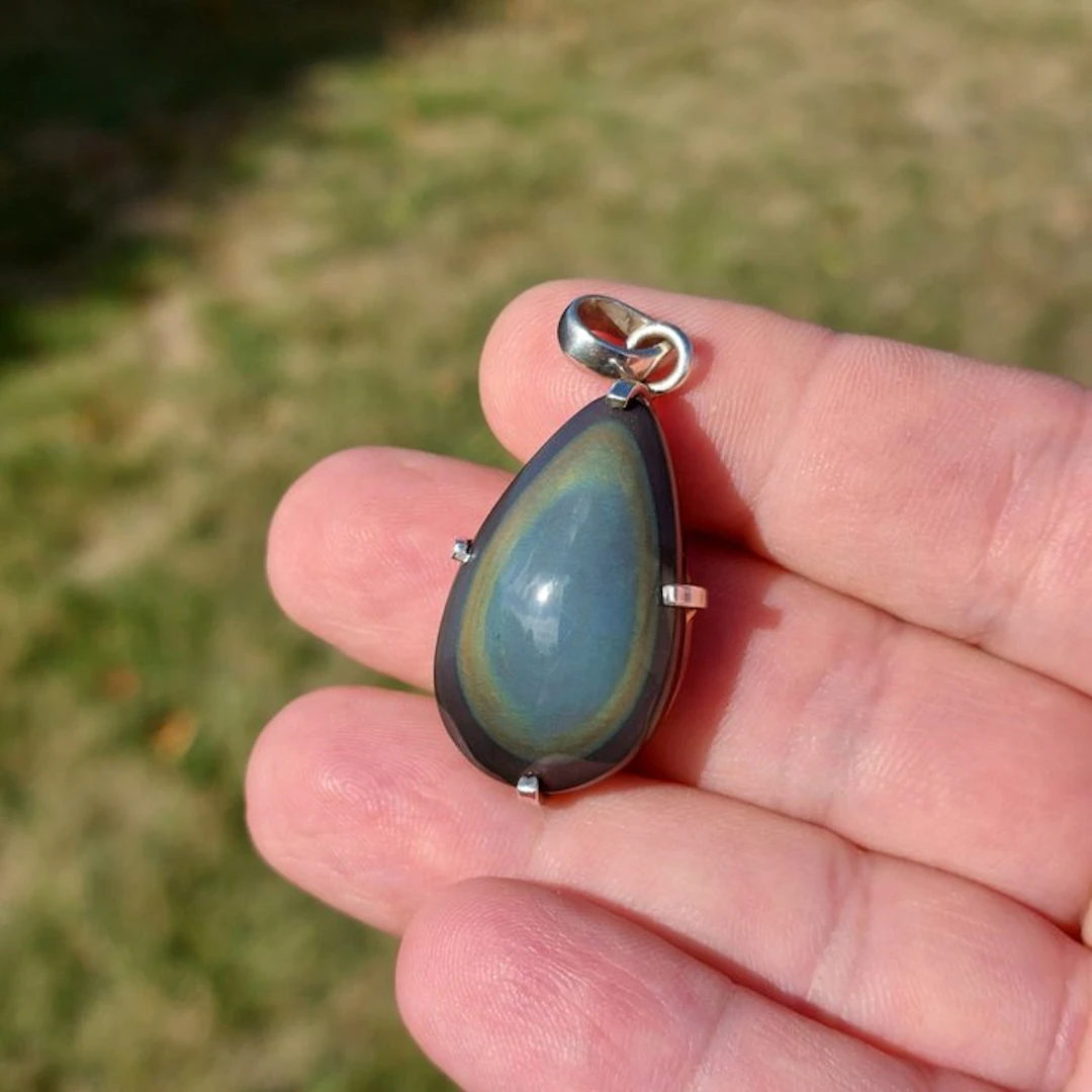 Celestial Eye Obsidian pendant