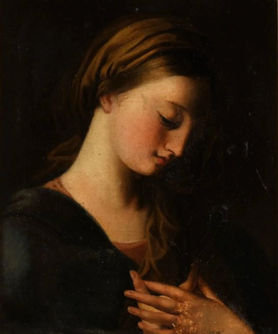 Italian school (XVIII) - The Virgin in Prayer - NO RESERVE