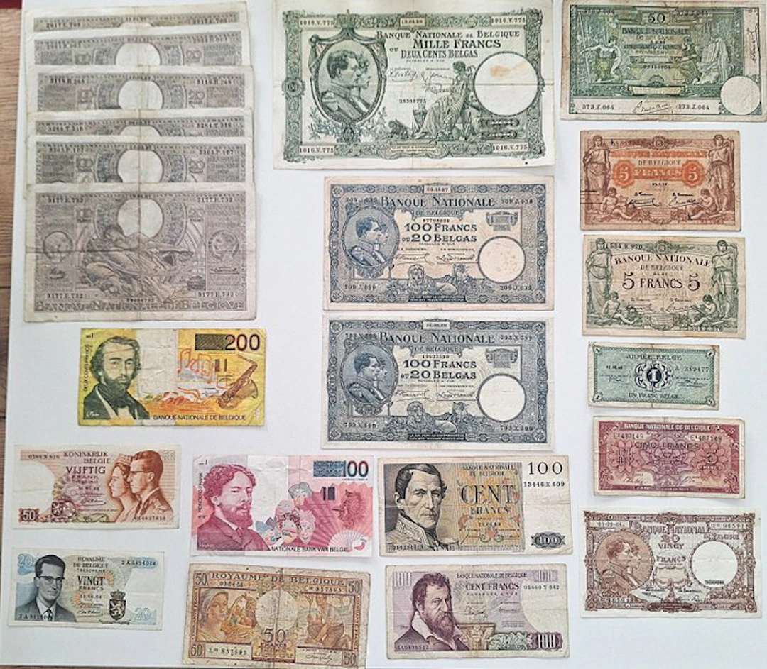 Belgium. - 22 Banknotes - various dates (No reserve price)
