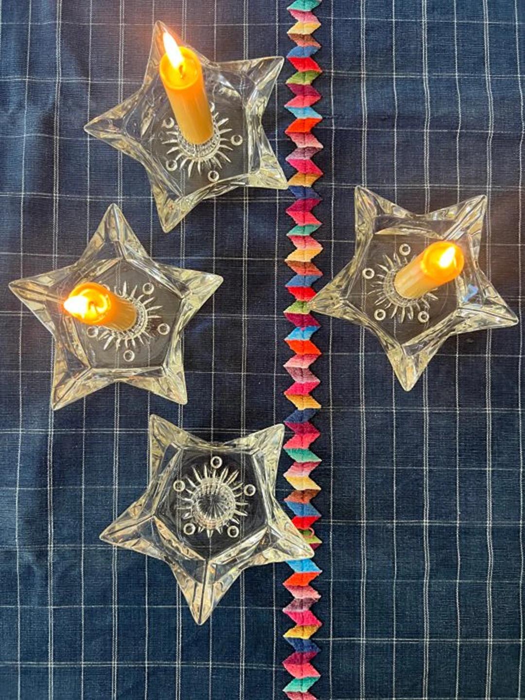 Taperstick (4) - Glass - 4 table candle holders