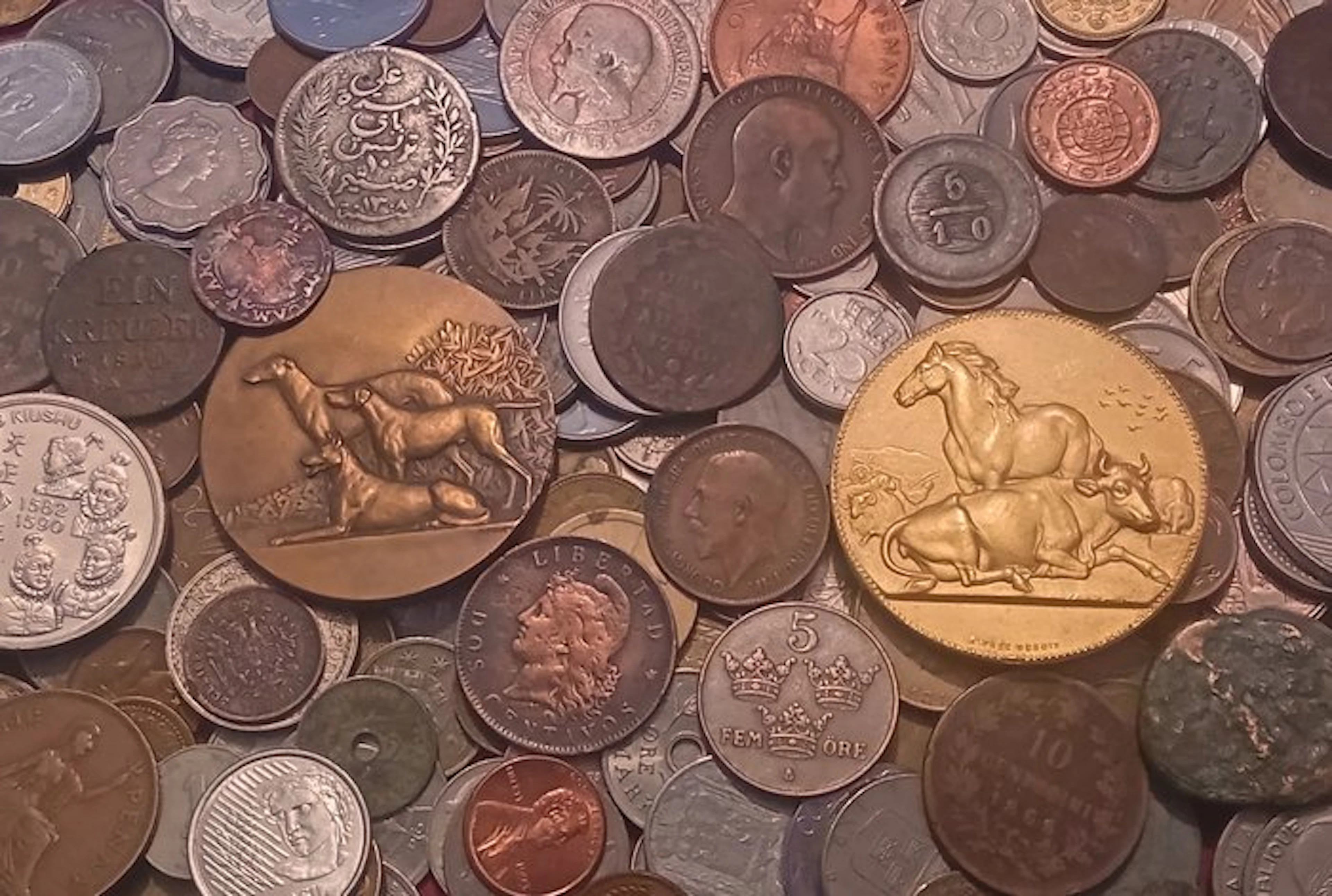 World. Large lot of World Coins, 1800 to présent. (No reserve price)