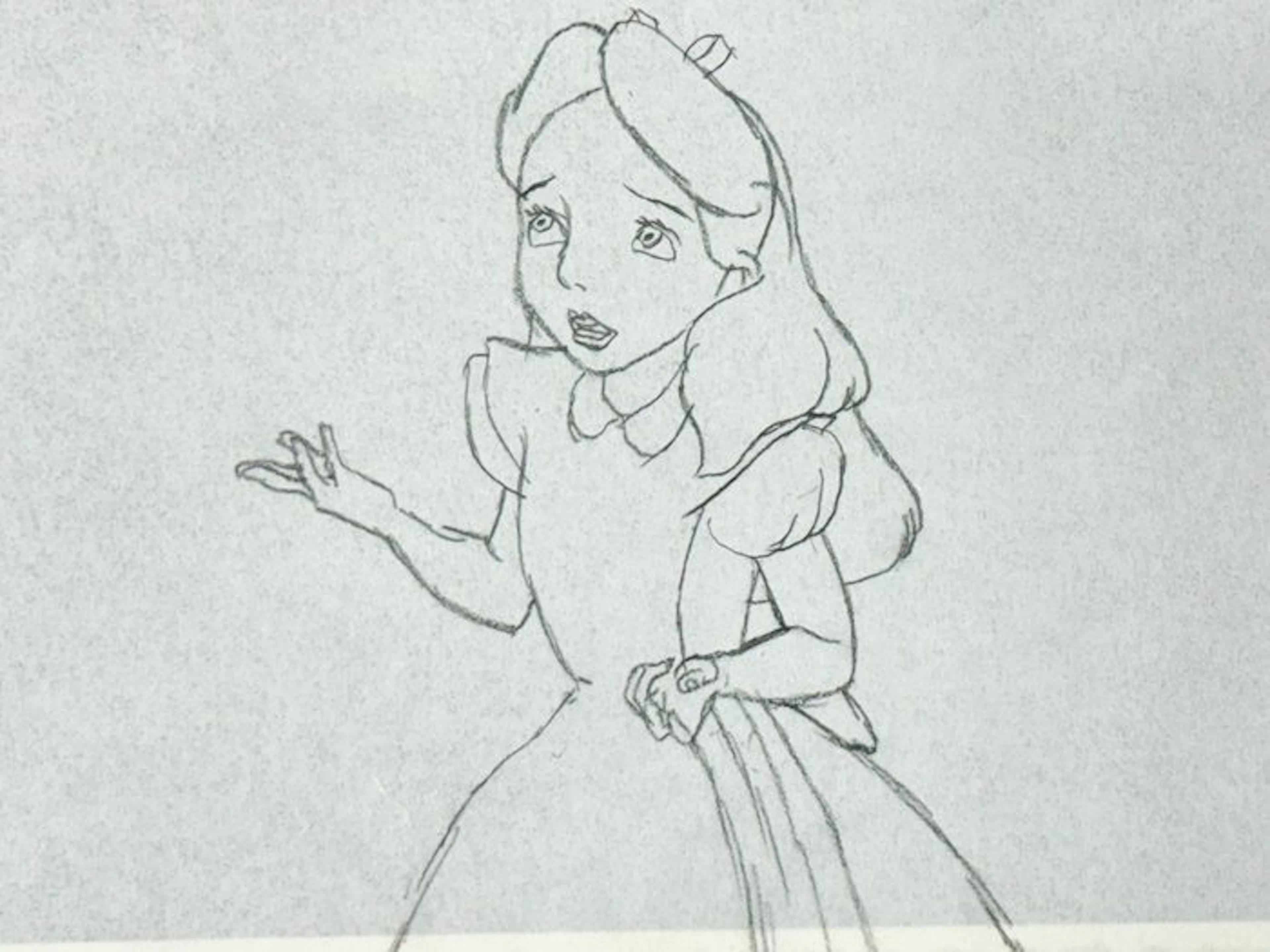 Walt Disney - Original Publicity Drawing of Alice (ca