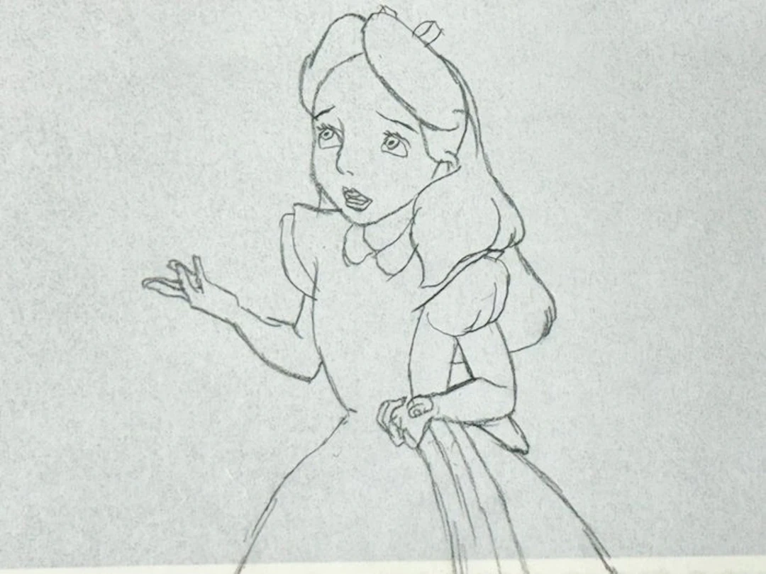 Walt Disney - Original Publicity Drawing of Alice (ca