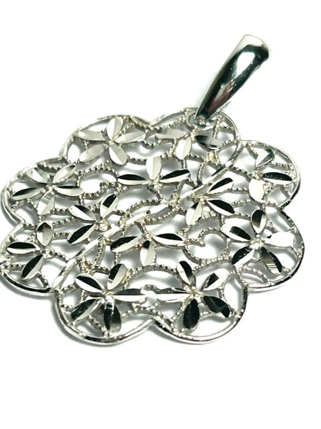 Pendant - 18 kt. White gold