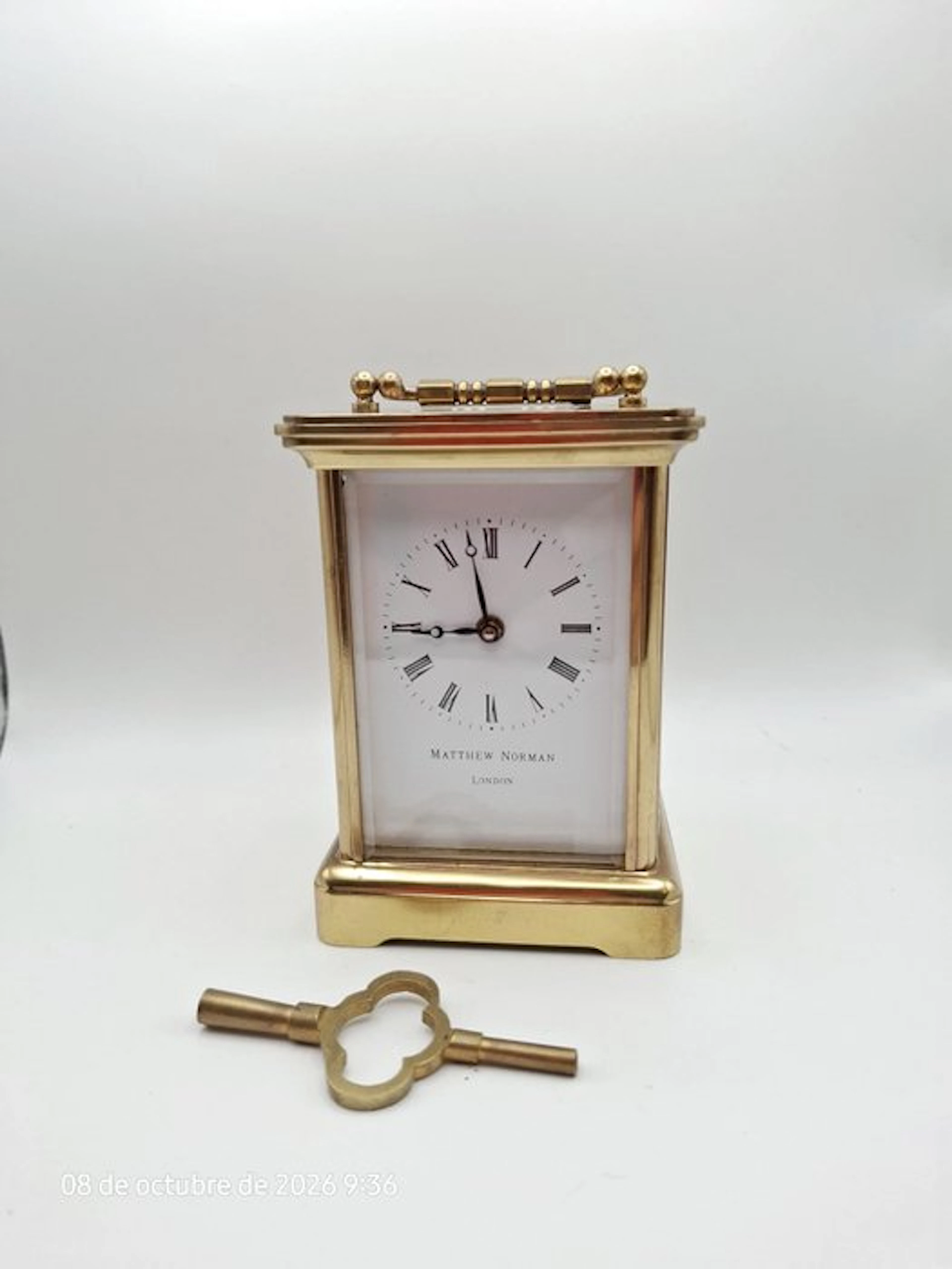 Carriage clock - Matthew Norman - Steel, brass, glass - 1970-1980