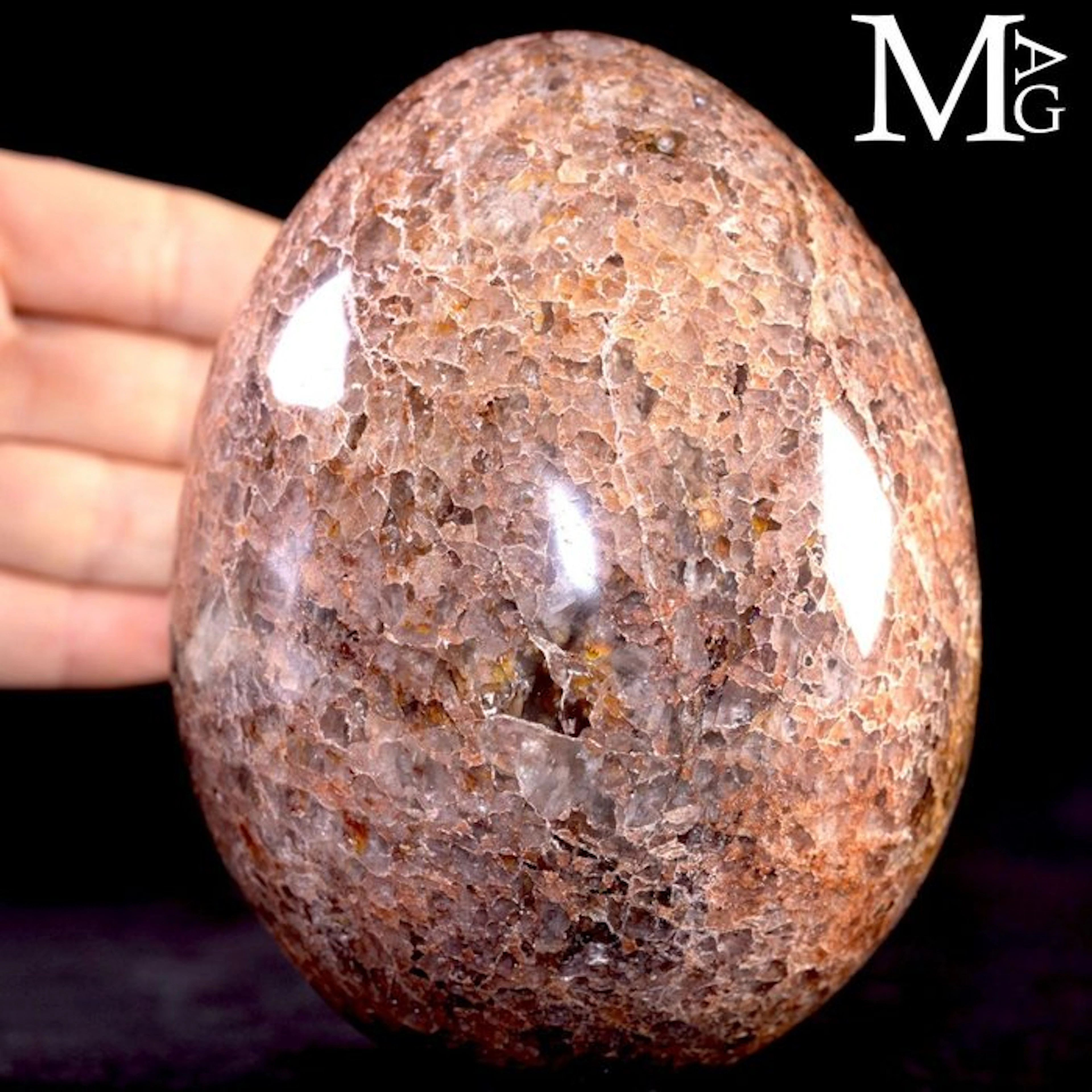 Carved Madagascan Rose Quartzite Egg - Symbolizing life...