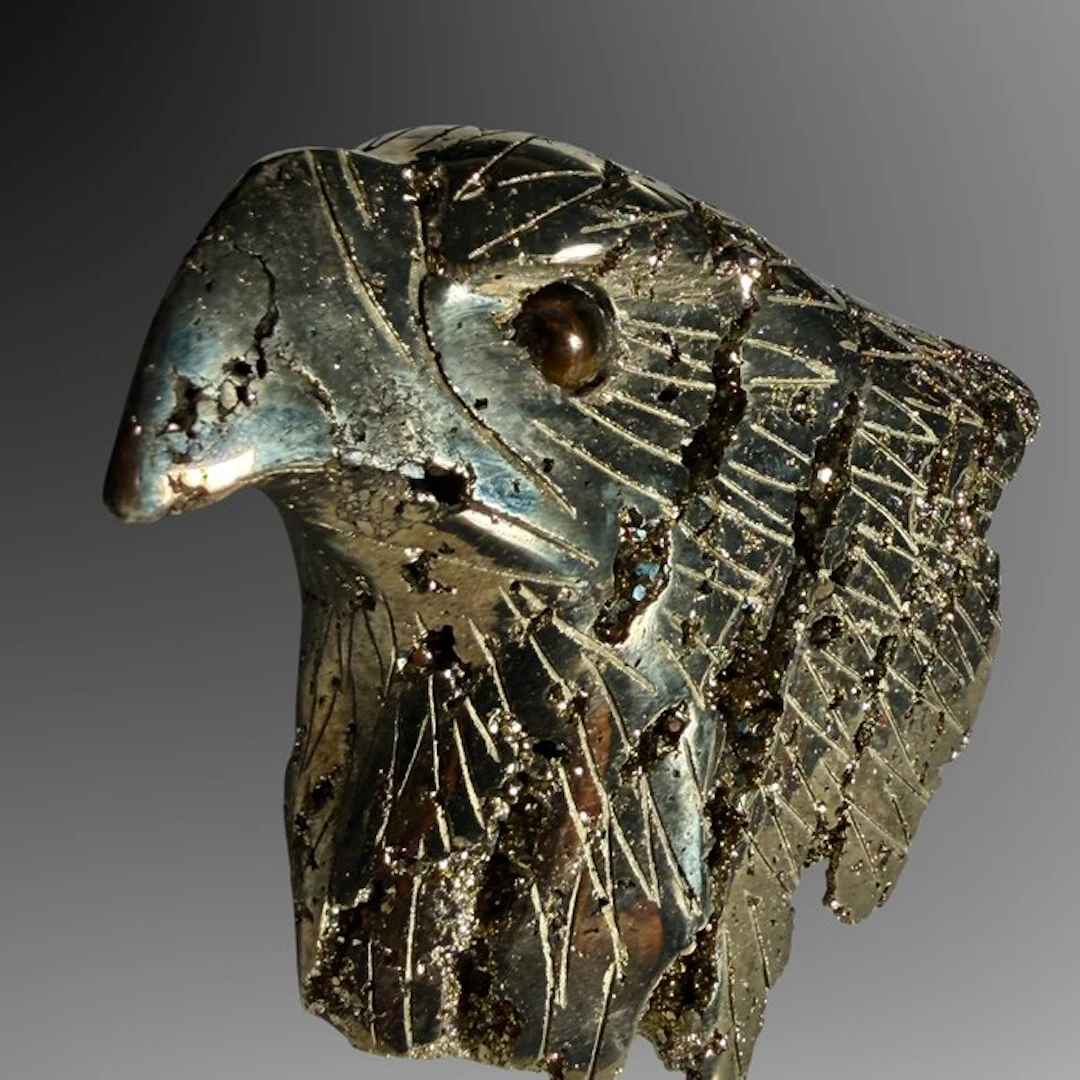 Peruvian Pyrite Eagle Head – Exceptional XXL Piece...