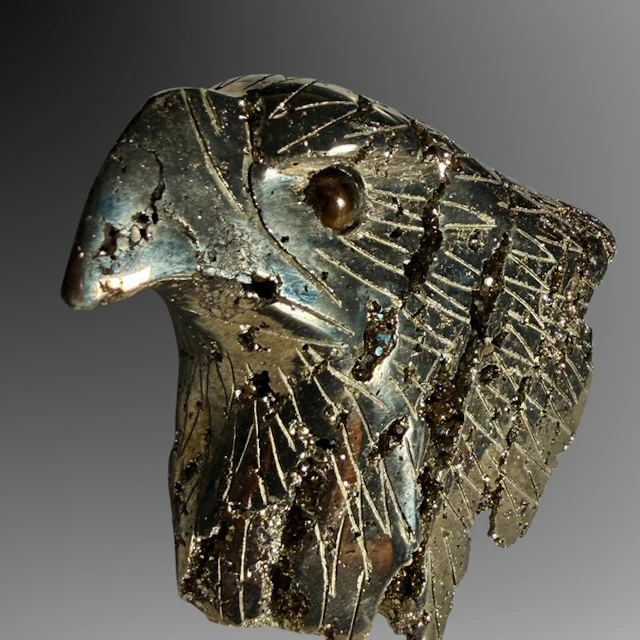 Peruvian Pyrite Eagle Head – Exceptional XXL Piece...