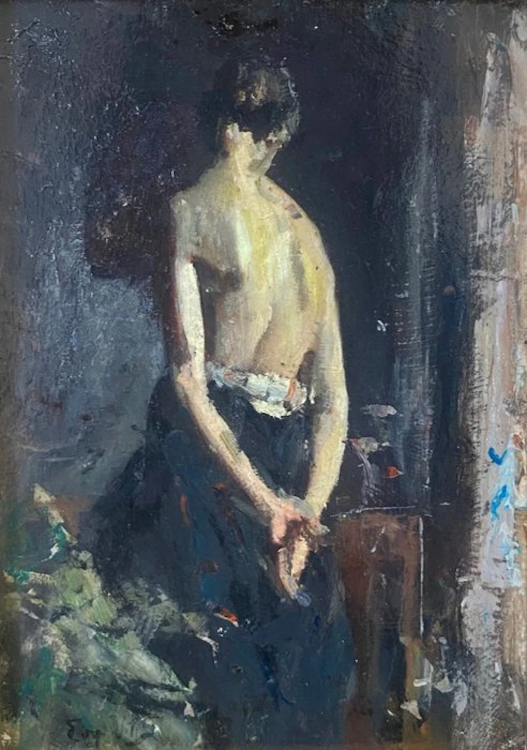 Eugenio Viti (1881-1952) - Nudo di schiena