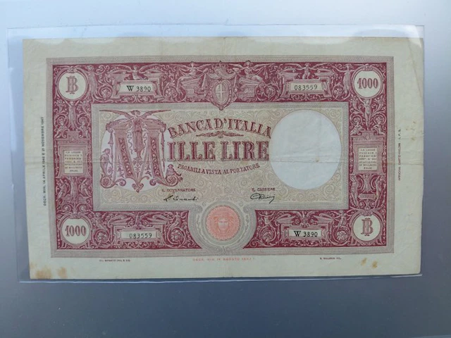 Italy. - 1000 Lire - 1948 - Pick 81b (No reserve price)