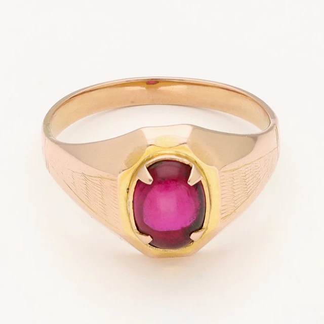 Ring - 14 kt. Rose gold - Ruby