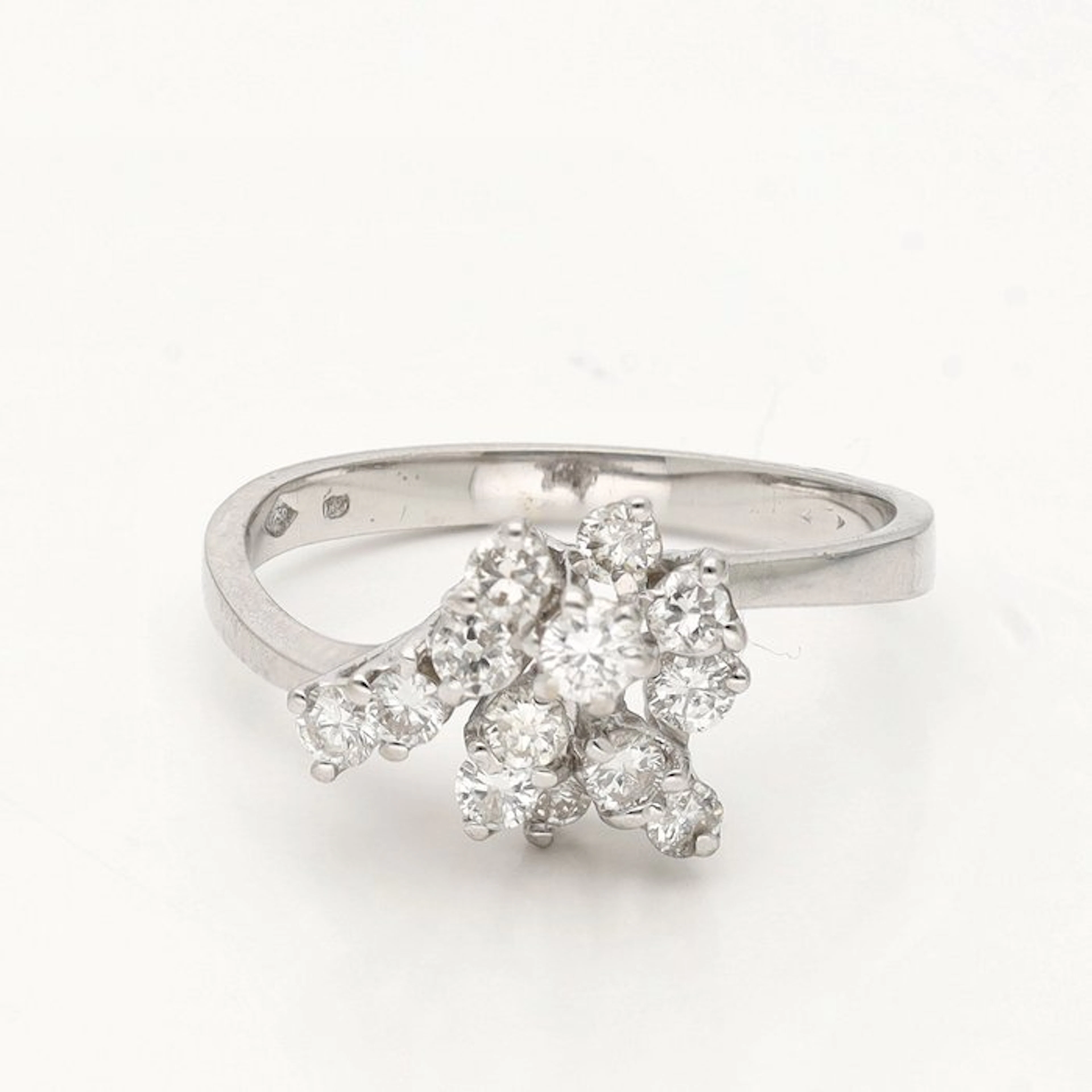 Ring - 18 kt. White gold - 0.52ct. tw. Diamond (Natural)