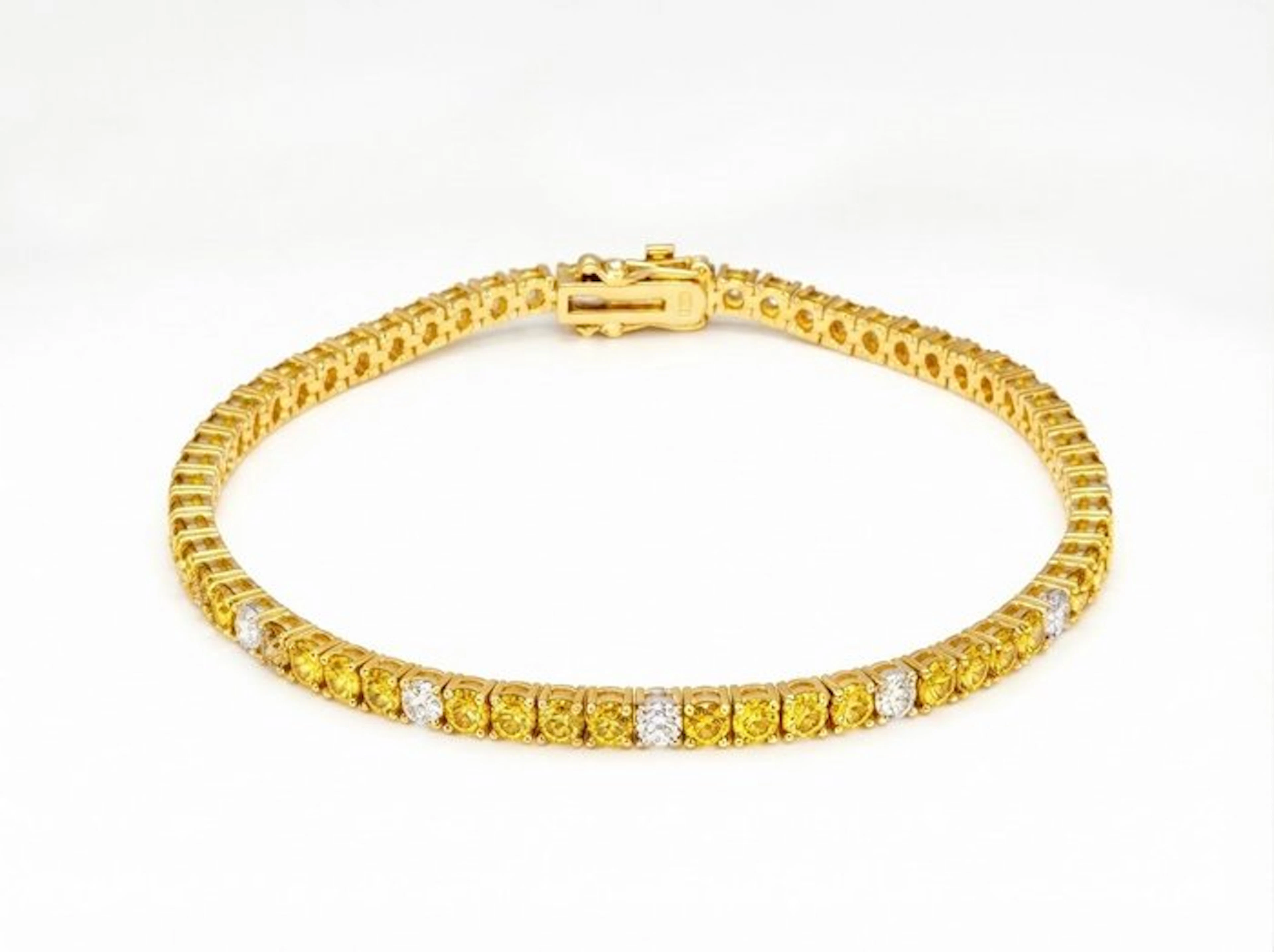 Tennis bracelet - 18 kt