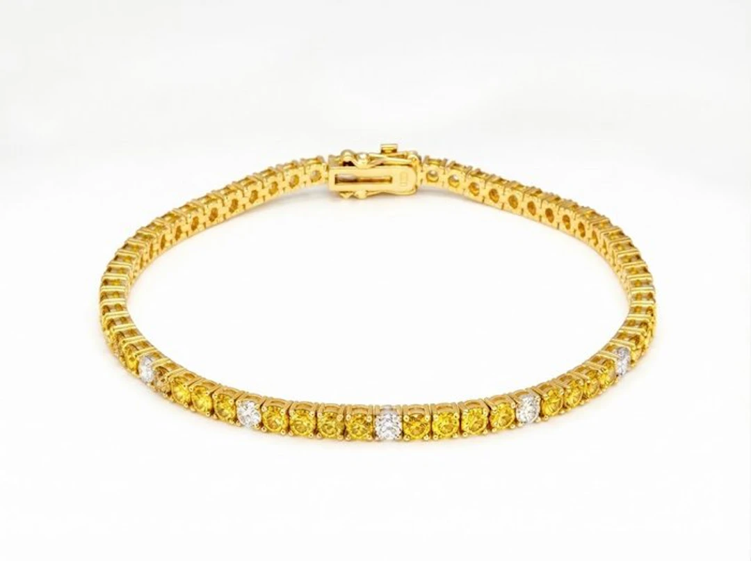 Tennis bracelet - 18 kt