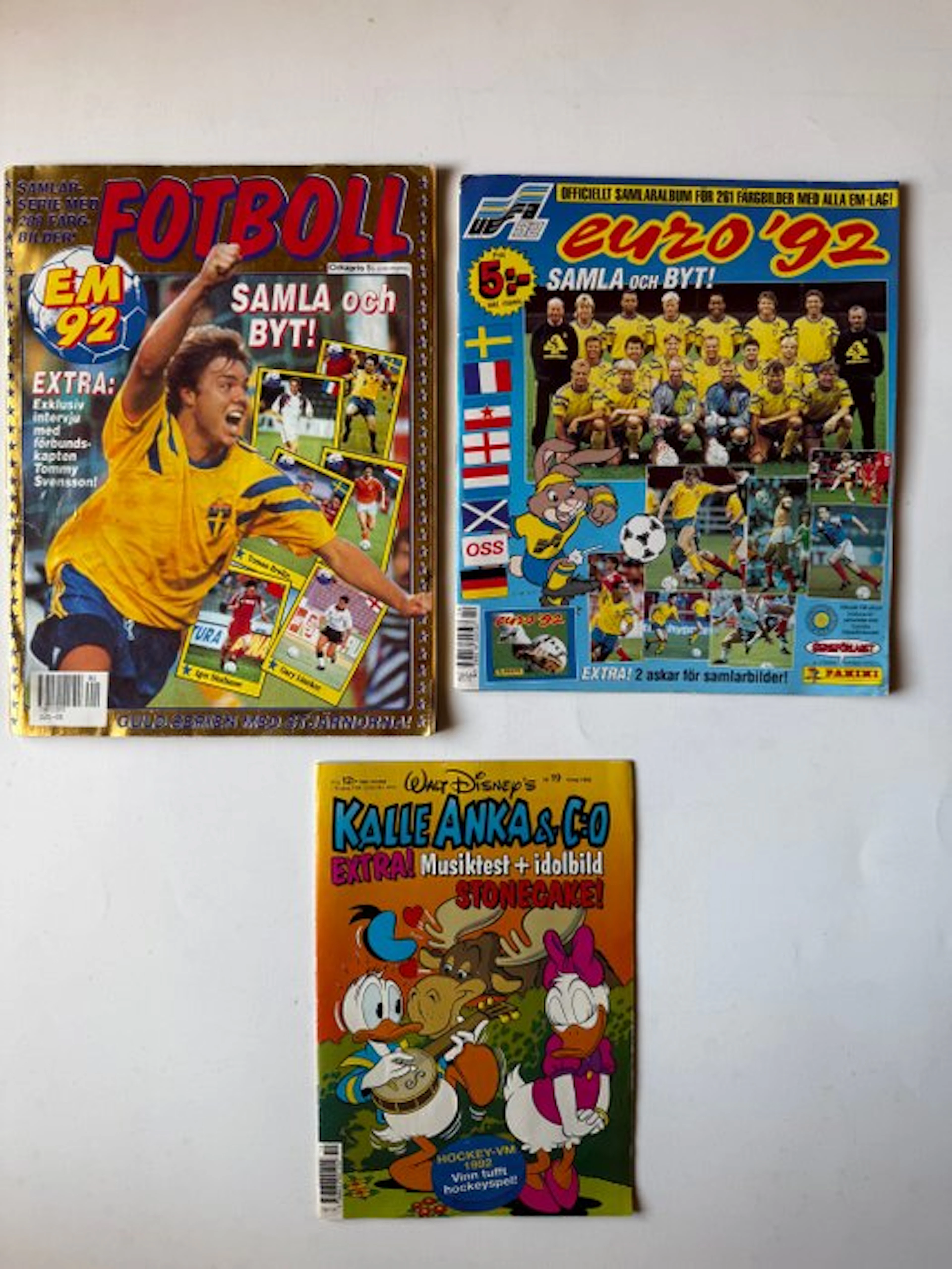 1992 Panini Euro 92 Sticker - 3 Complete album - Excellent (EX)