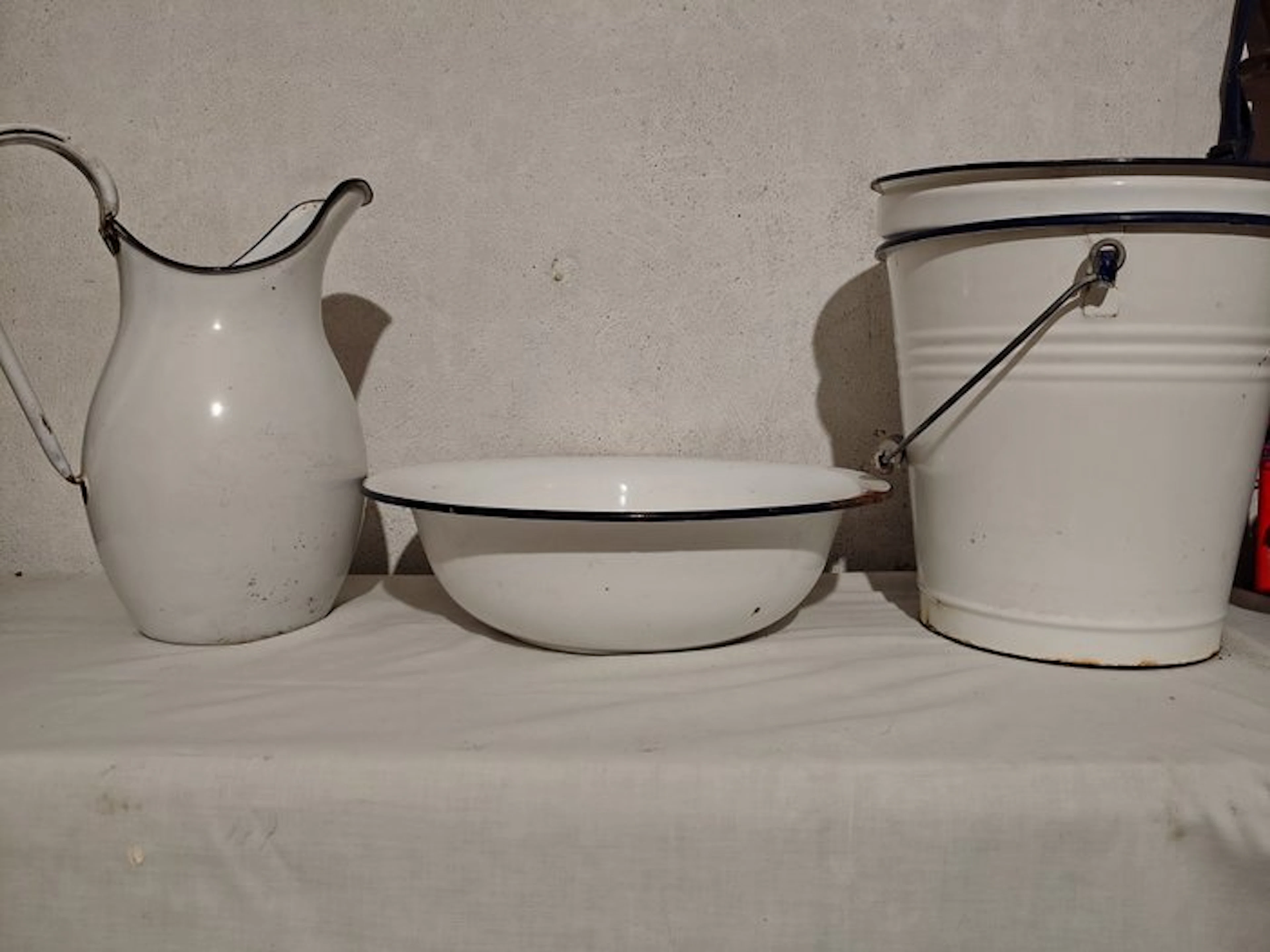 Vintage Toilet set (3) - Due Leoni - Metal - Two Lions bathroom set