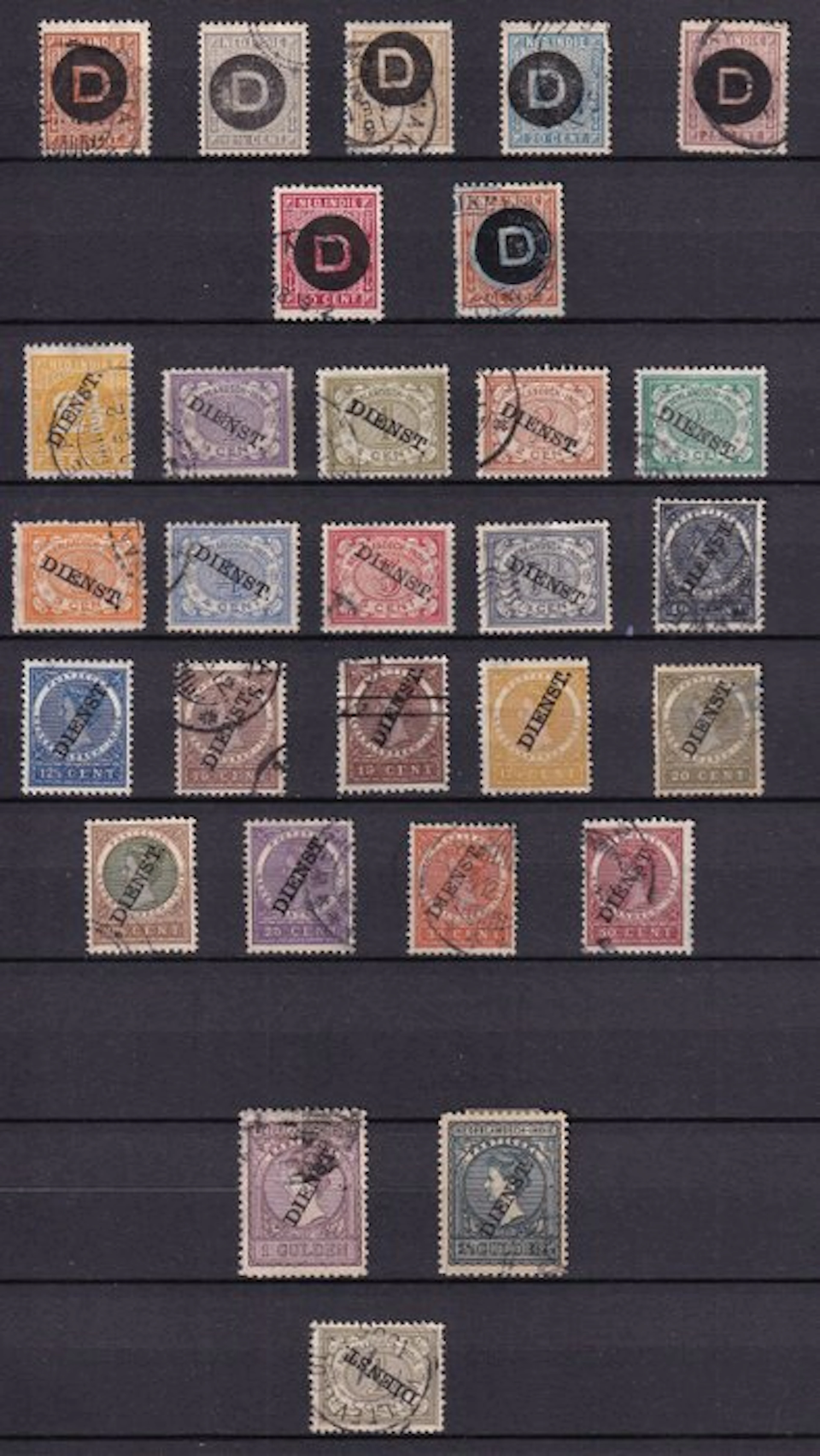 Dutch East Indies 1911 - the overprint series - Dienst 1 - 27 met 10f