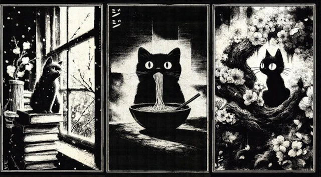 Æ (XX-XXI) - (Set of 3) "Jiji Collection" (2025) - Mixed Media Triptych