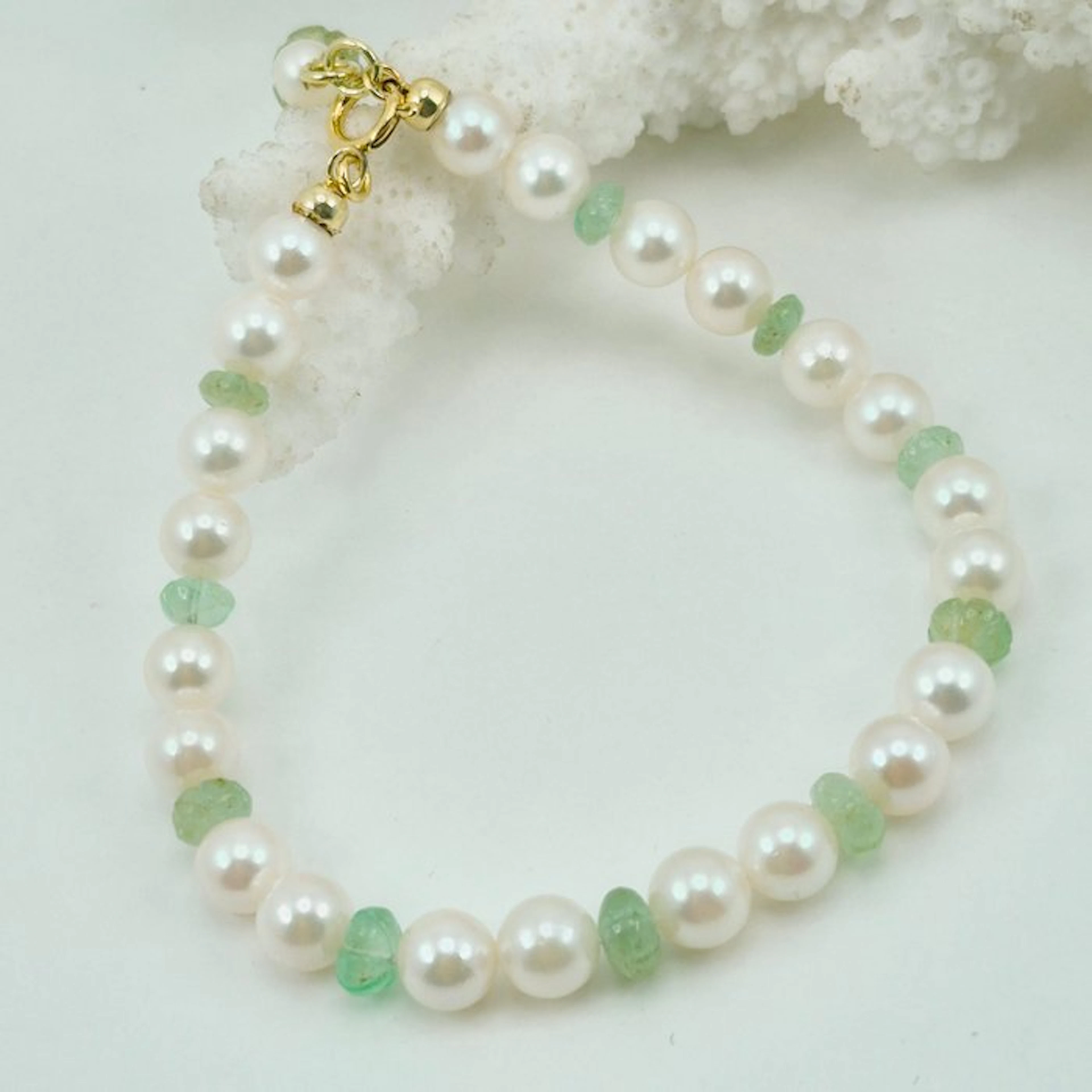Silver, Gold-plated - Bracelet - Asian Cultured Pearls
