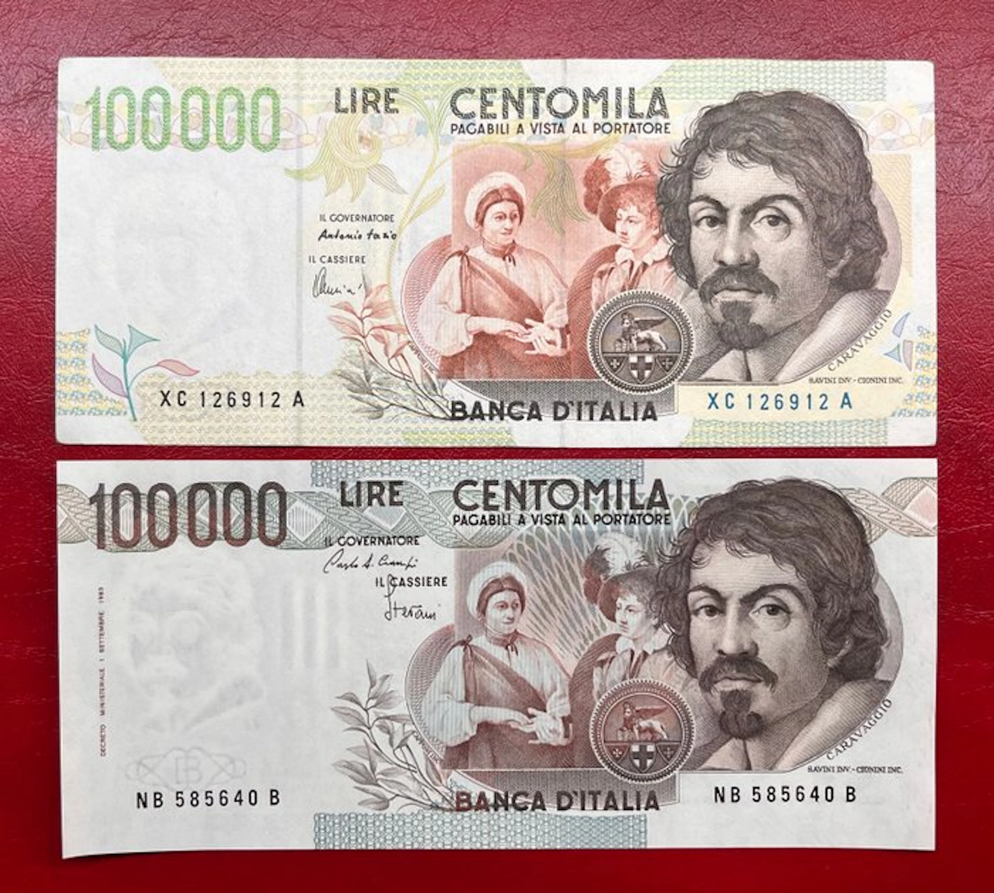 Italy. - 2 x 100 000 Lire - 1983/1994 - incl