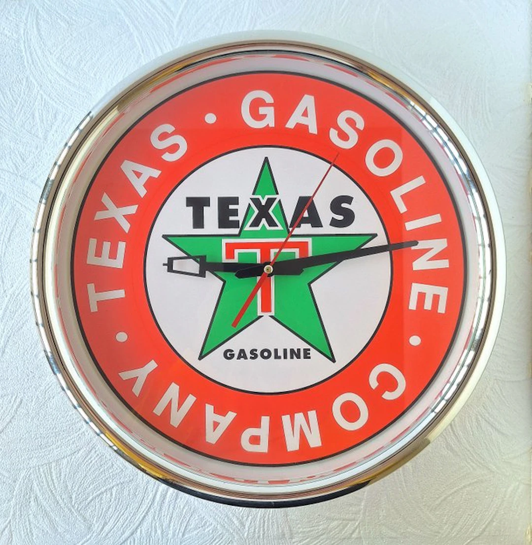 Wall clock - Vintage Plastic - 1990-2000 - Texas Gasoline Company