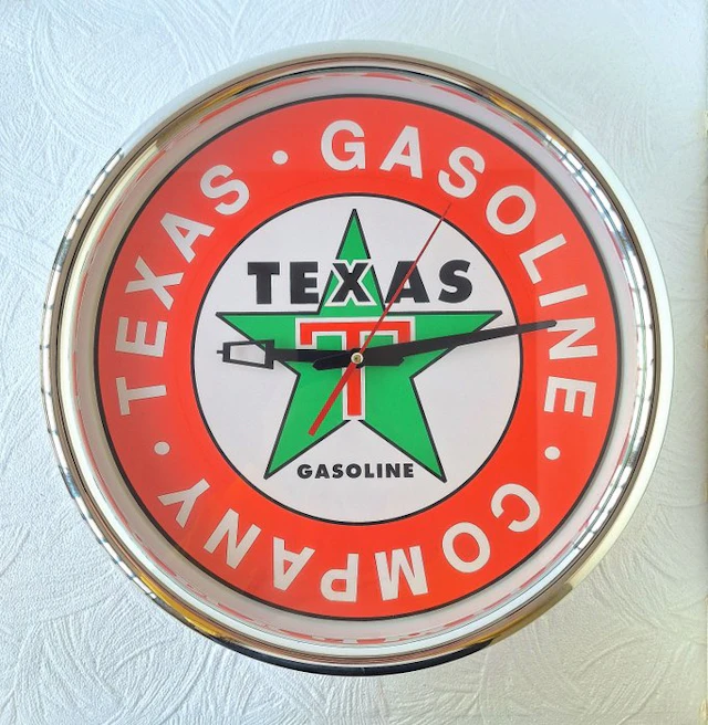 Wall clock - Vintage Plastic - 1990-2000 - Texas Gasoline Company