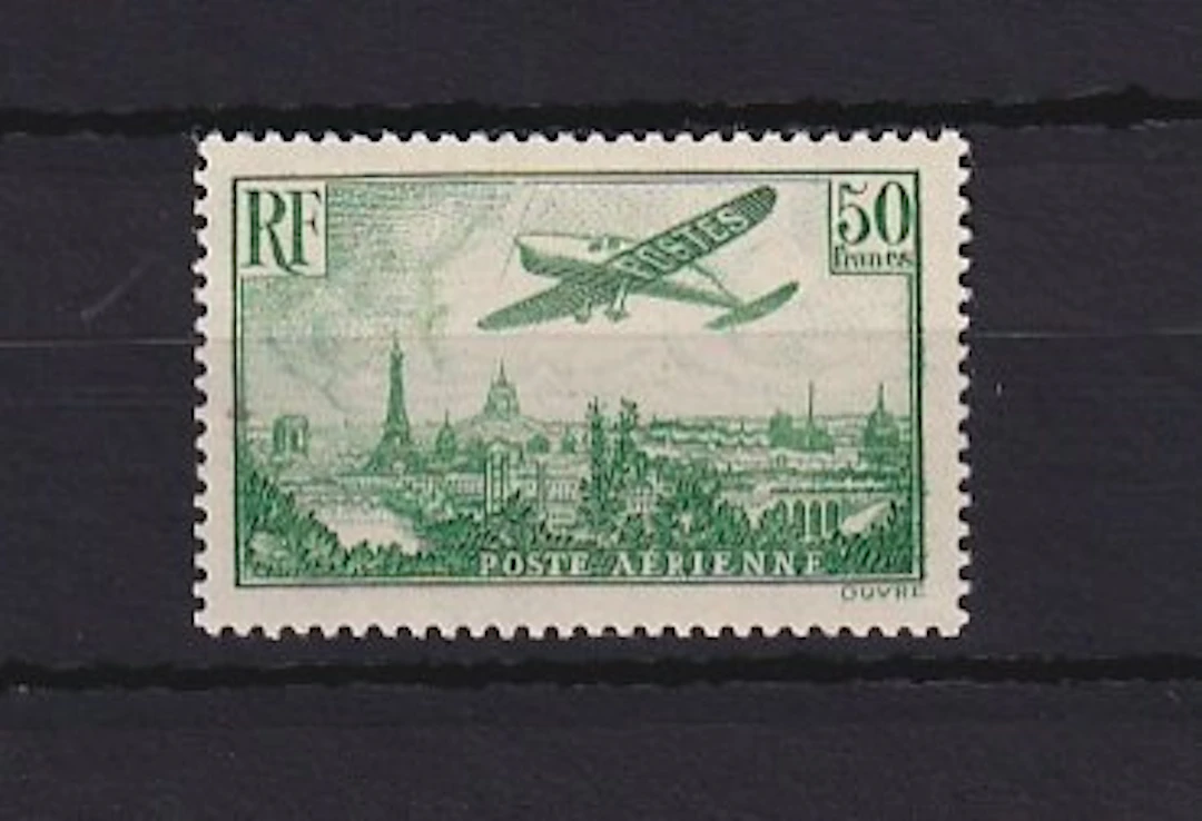 France 1936 - côte 1200€, poste aérienne, 50f vert - Yvert PA n°14a