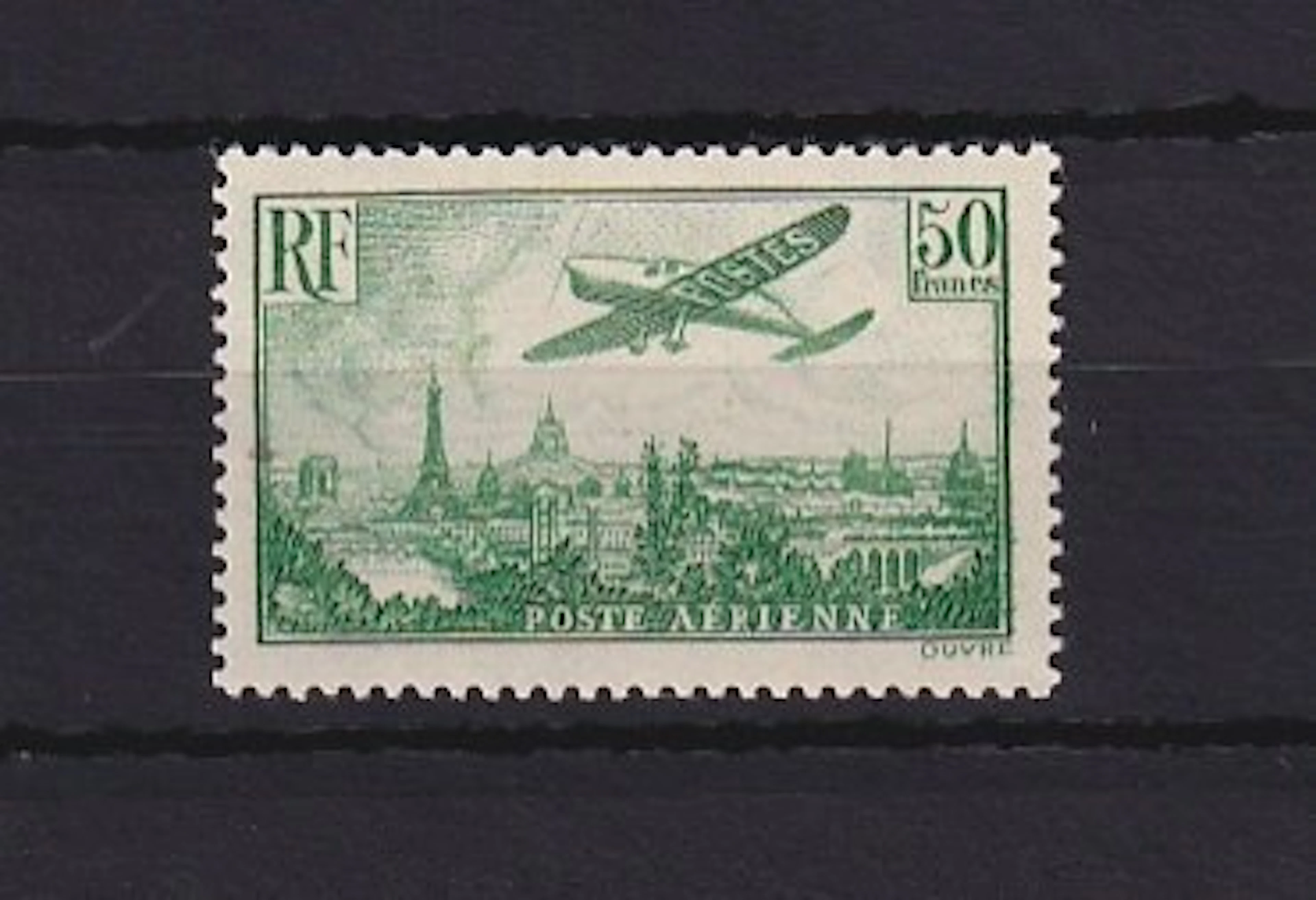 France 1936 - côte 1200€, poste aérienne, 50f vert - Yvert PA n°14a